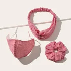 Flower Hair Rope Ladies Popular Elastic Headband Flower Printing Hair Rope Cloth Face Mask With Elastic Band