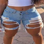 Denim Pants 2021 Wholesale New Ladies Fashion Plus Size Casual Ripped Denim Shorts Ripped Sexy Denim Pants