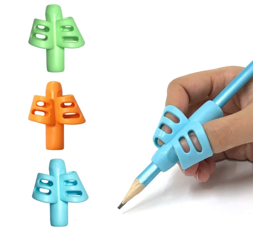 für Kinder Erwachsene 5 Stück Bleistift Griffe Schreibhilfe für Kinder Grip Haltungskorrektur Korrekte Handschrift Haltung Righties oder Lefties 