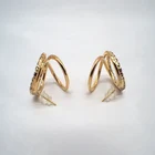 Gold Plated Earrings Earrings 2021 Gold Plated Earrings Geometric New Temperament Trend Earrings