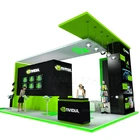 Show Display Exhibition 20ftx30ft Trade Show Booth Exhibit Display With LED Light Platform For Game Show Rental From TANFU