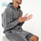 Sweatshirts Hoodie Manufacture Custom Logo Fitness Gym Oversize Sweatshirts Men's Stone Wash Hoodies