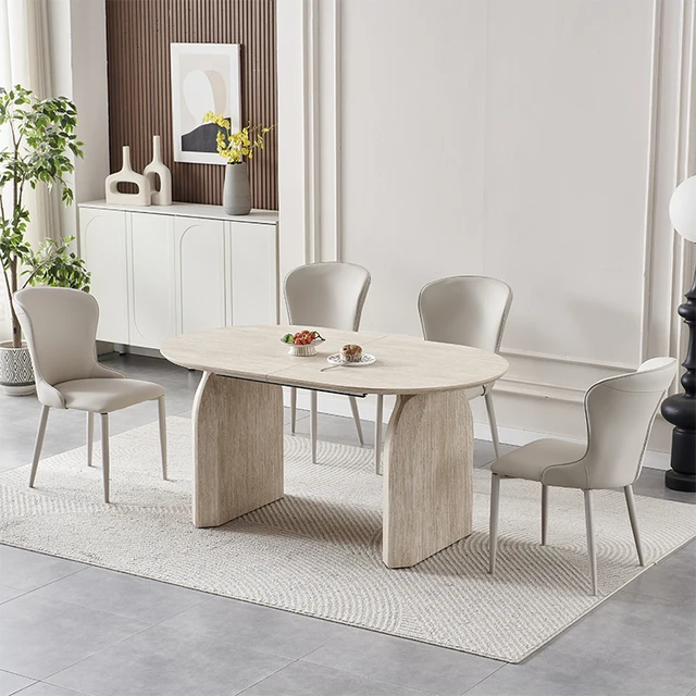 High Quality Restaurant Furniture Dinning Table Set Home Furniture Dining Room Wood Table Set Oval EXTEND MDF Dining Tables