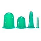 Massage 4Pcs Anti Cellulite Vacuum Cupping Cup Silicone Family Facial Body Massage Therapy Cupping Cup Set