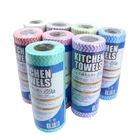 Towels Blue Kitchen Heavy Duty Reusable Dish Towels Blue Disposable Spunlace Kitchen Cleaning Cloth