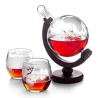 Wine Hand Blown Globe Shaped Wine Holder With Quilt Set