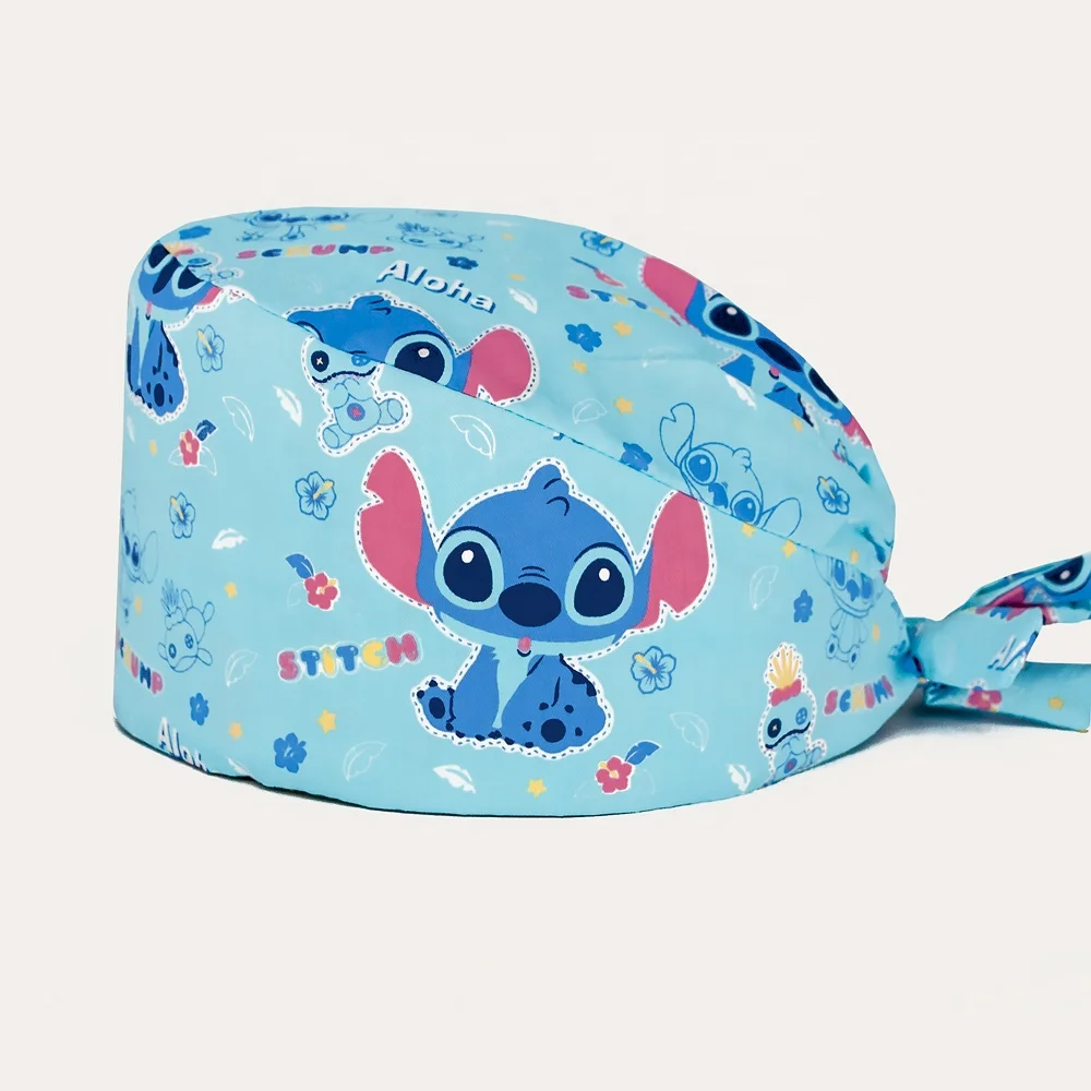 Cartoon Printing Medical Scrubs Cap 