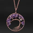 Tree Jewelry Tree Of Life Chakra Jewelry Pendants Natural 7 Chakra Crystal Gemstone Necklace