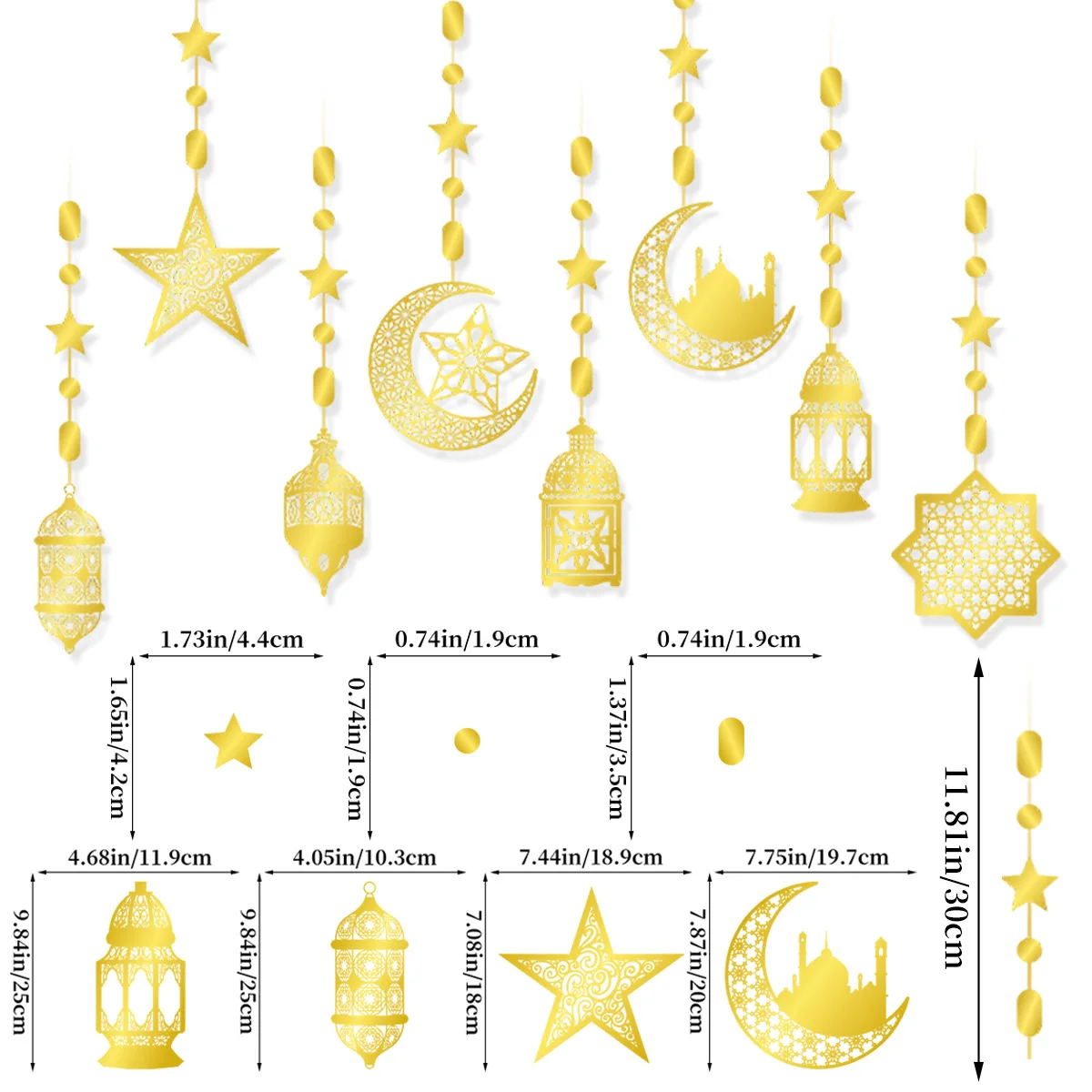 Eid Mubarak Ramadan Middle East Products Room Decor Star Moon Ornament