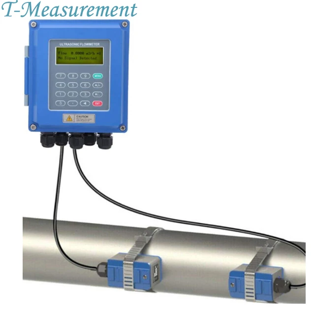Digital Ultrasonic Water Flowmeter Wall Mounted DN50-700 TUF-2000B RS485 Modbus 