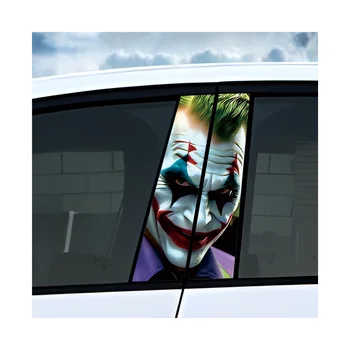 Custom Design Car Window Pillar Sticker 3D Personality Creative Decal Clown Decoration Sticker For Car Window stickers posters