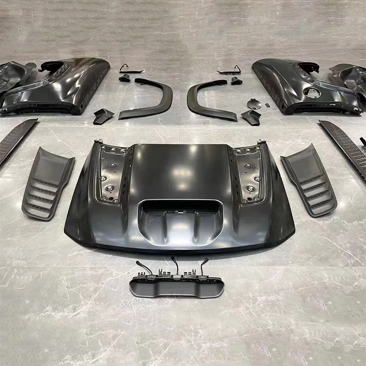 New Arrival Car Bumper Front Grills Headlight Fog Lamp Hood Fender Inner Front Bumper Kit for Dodge RAM 1500 TRX 2021 Pickup details