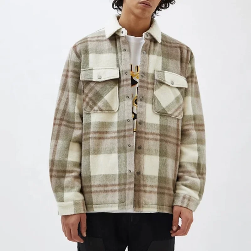 Hot Sale Plaid Overshirts Men Checked 