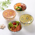 Ceramic Bowl Ceramic Custom Round Food Fruit Ceramic Bowl Set Tableware Wholesale Procelain Factory