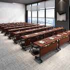 Study Foldable Study Desk Modular Meeting Tables Folding Training Table With Wheels