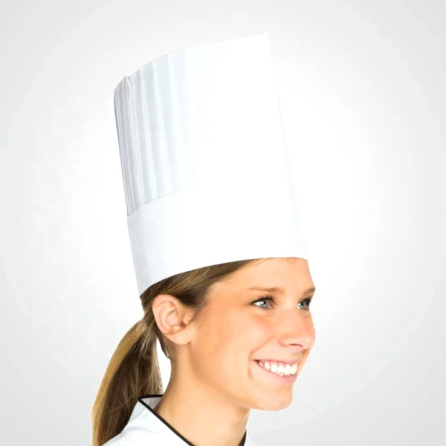 white paper chef hats