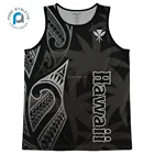 Mens Singlet PURE New Cheap Custom Design Breathable Gym Hawaii Tank Top Sublimation Mens Gym Singlet For Sport