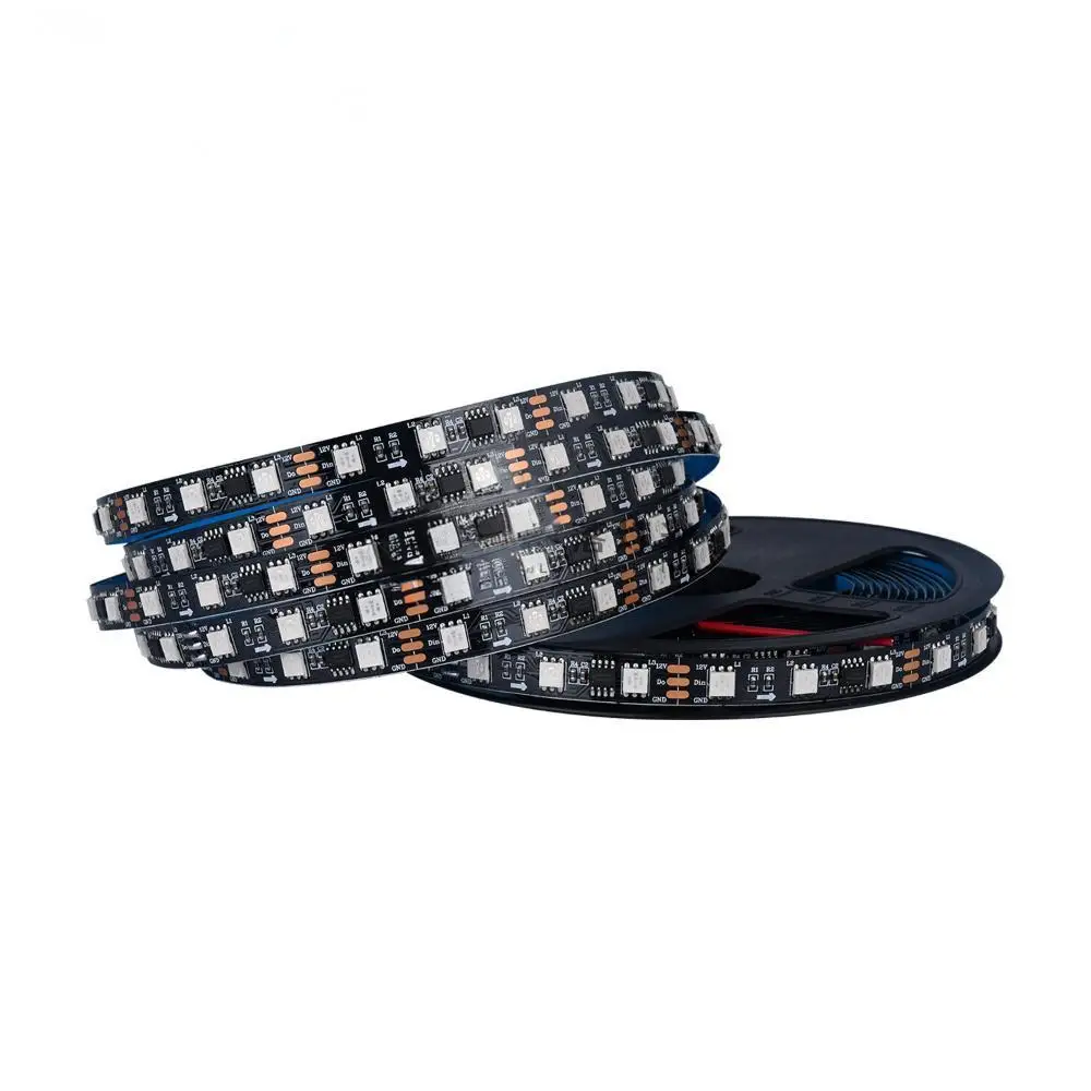 High Quality SM16703 Programmable RGB Iridescent Light Strip 20 Segments 60 Lights Black Bare Board Consumer Electronics