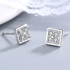 Real Factory Wholesale Classic Lady Flower 4 Leaf Lover Real Sterling 925 Silver Stud Earrings Jewelry