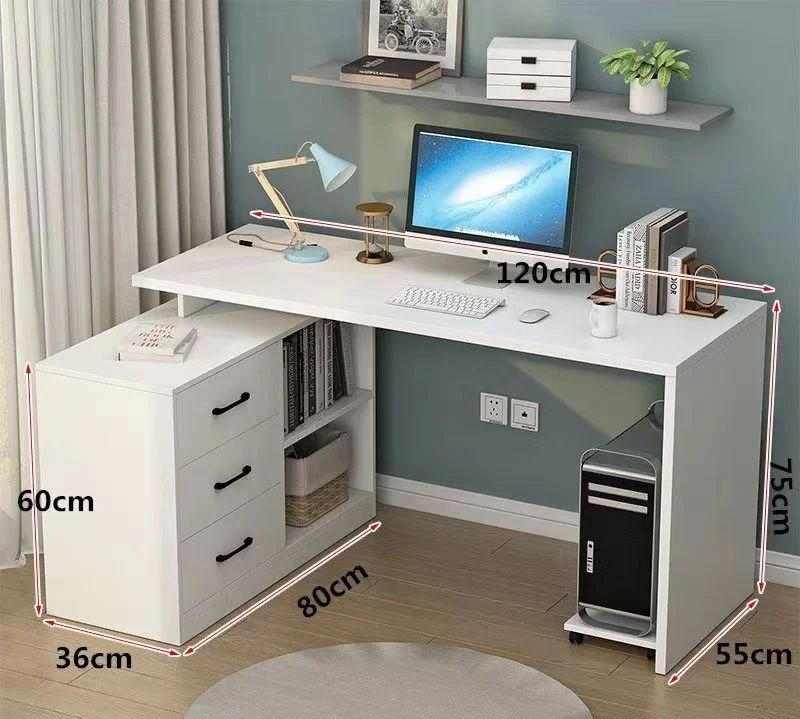 Factory Direct Sales Modern Minimalist Computer Desk Children Desk With Bookshelf Set Integrated Writing Table For Study