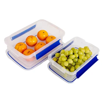 High Quality PP Transparent Crisper Airtight Storage Container With Lid Food Storage Container Set Fridge Pantry Organization