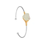 Agate Pearl Luxury Natural Agate Stone Freshwater Pearl KC Gold-plated Shell Silver Bracelets
