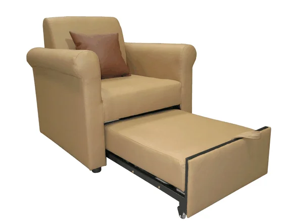 single leather chair bed