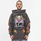 Sweater Men 2021 Personality Graffiti Skull Hip-hop Hoodie Cotton Hooded Sweater Men