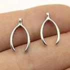 Wishbone Charms Wishbone 200pcs/bag 16x9mm Antique Silver Plated Zinc Alloy Wishbone Charms Pendants ABD-C10364