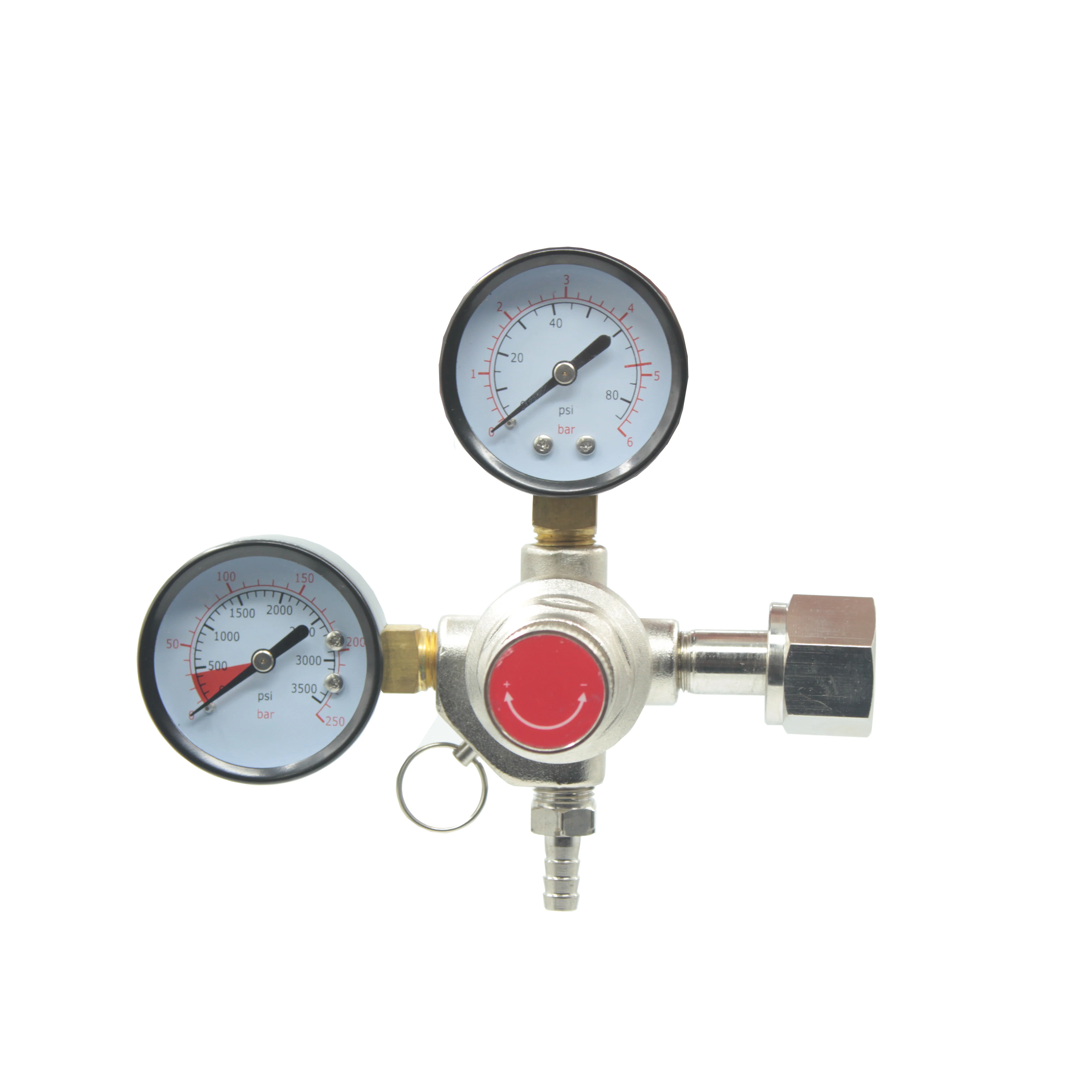 Economy Pressure Beer Regulator Dual Gauge with Rubber Protector factory