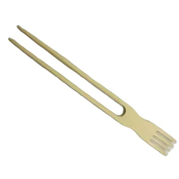 2 In 1 Bamboo Chopsticks With Fork  24cm Natural Bamboo Fork Chopsticks, For Home,