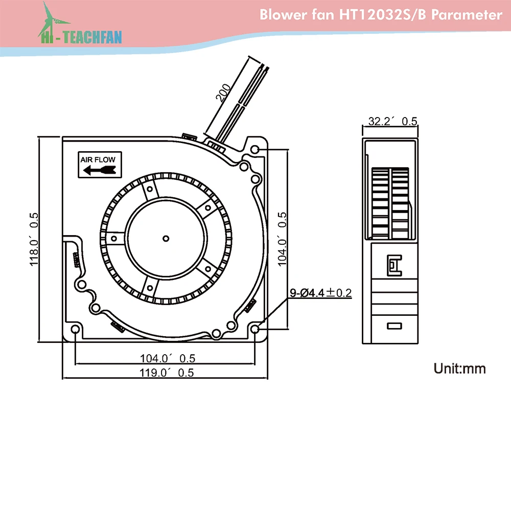 Fan, 12v, 24V, 120X120X32mm - detail 2