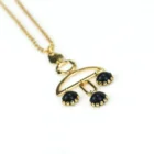 14k Gold Pendant Creative Design Of 3 Semi-circular 14K Gold Plated Casual Pendant Necklaces