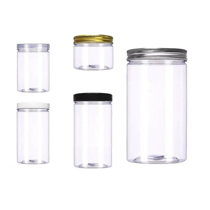Custom Packaging 8 Oz Plastic Jars With Lids Cosmetic Pet Cream Jar For