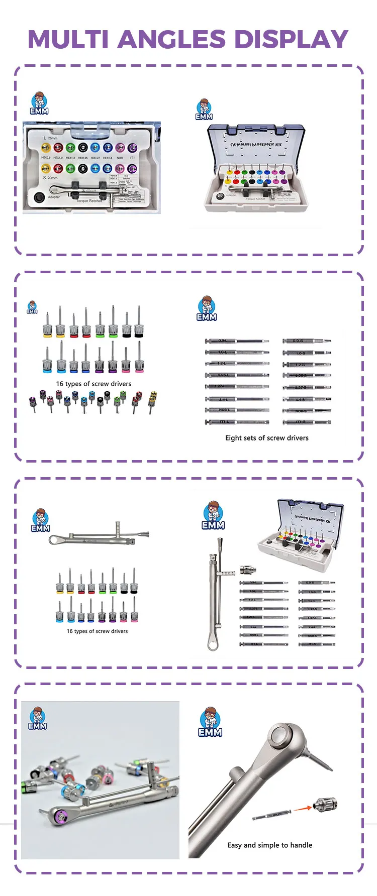 Dental Universal Implant Torque Screwdrivers Wrench Kit 203A5 for Dental Treatment. supplier