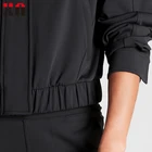 Coat Wholesale Lady Casual High Neck Long Sleeve Solid Color Coat