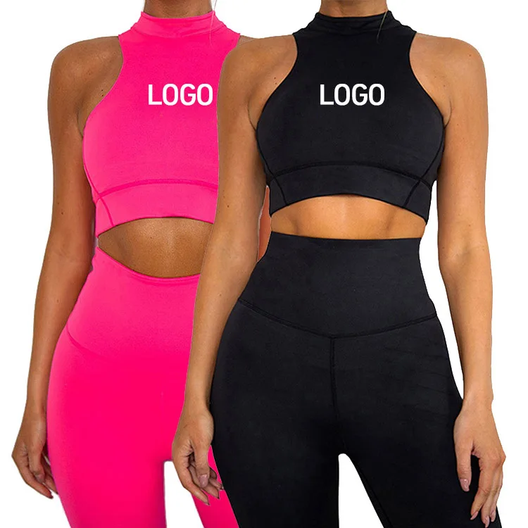 Custom Logo Activewear Solid Color Sport Tank Top Ropa Deportiva Mujer Fitness  Leggings Gym Clothing Workout Women Yoga Set - Buy Gym Wear Yoga Set,Women  Activewear Fitness Gym Clothing Sportswear Crop Top