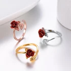 Women's natural jade stone open adjustable ring