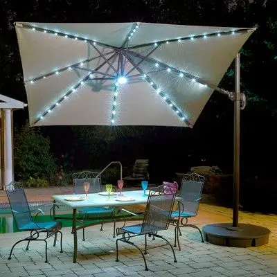 10 foot patio umbrella with lights