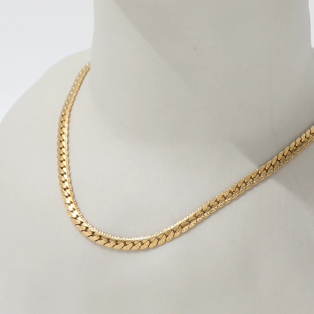 Joolim 18k Gold Plated Pvd Herringbone Chain Choker Necklace Stainless