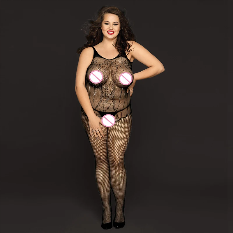 Plus Size Lingerie Xl To Xl Bodystocking Transparent Sexy Body