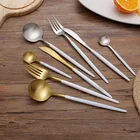 Cutlery Set Low MOQ Matte Custom Color Logo Luxury Hotel Wedding 304 Stainless Steel Cutlery Set