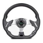 Steering Wheels Wheel Universal Black Vinyl Leather Steering Wheels 13inch 6-Hole Car Steering Wheel