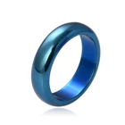 Gold Ring 2021 Haosiqi High Quality 6mm Curved Gold Hematite Ring Simple Design Ring