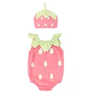Cotton Summer Summer Cotton Sleeveless Pineapple Printed Summer Baby Romper Bodysuit Jumpsuit Playsuit And Hat Set