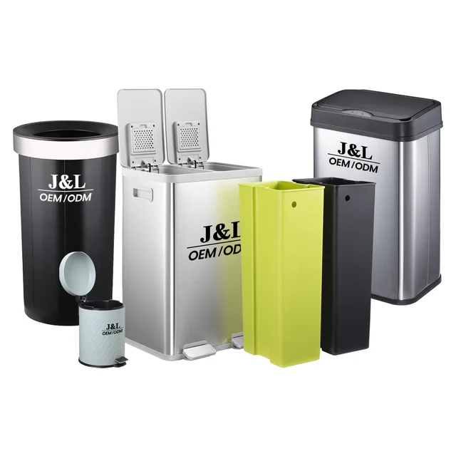 2024 OEM J&L 50L High Volume 24 Hour Odor Isolation Pedal Trash Can With Thickened Barrel Silent And Soft Close Lid For Kitchen