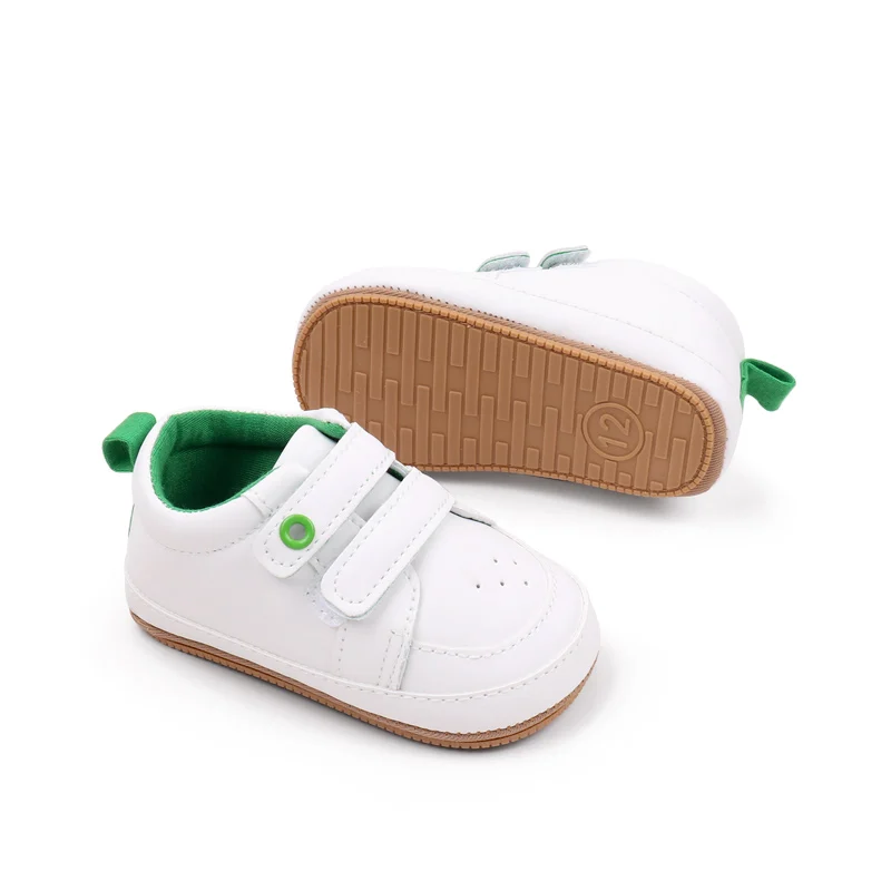 Wholesale Unisex Spring Autumn Baby Casual Shoes White Prewalker First Walking Shoes Boys Girls Breathable Lightweight Solid manufacture