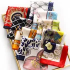 Scarf Scarfs Satin Scarf Custom Printed Silk Foulard Women Silk Scarf 60x60 Women Square Scarfs Satin Square Scarves