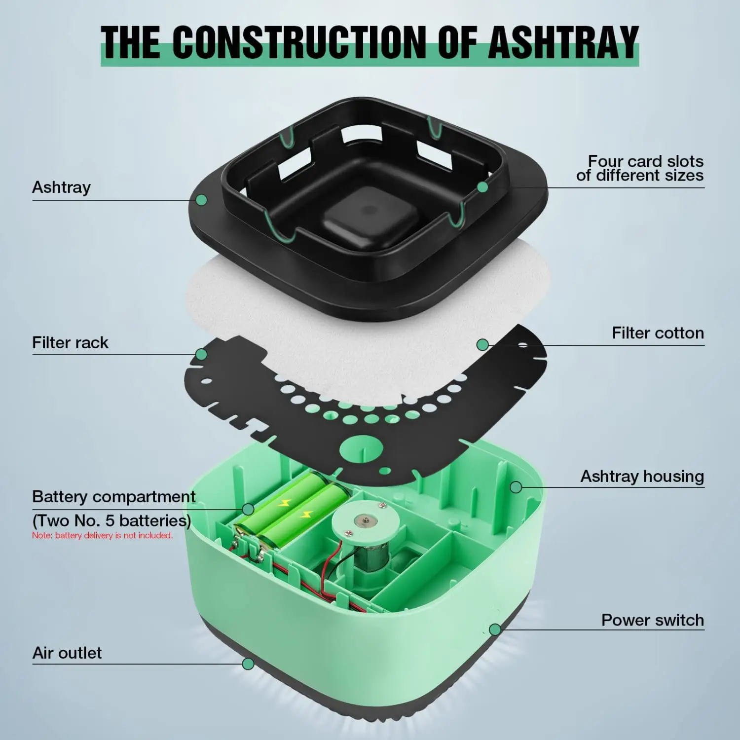 Ashtray with Air Purifier