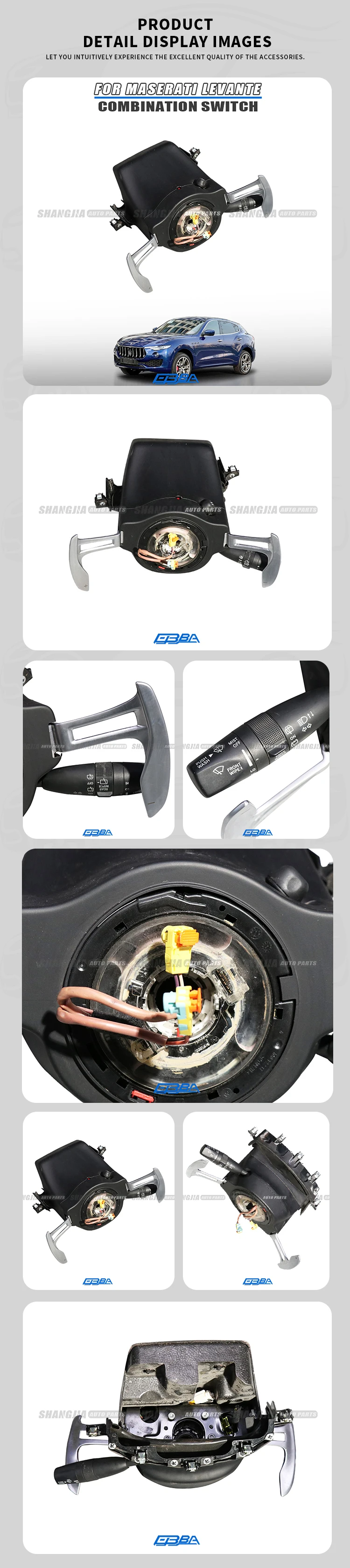 Best Price Car Spare Parts ABS Plastic Column Switch For Maserati Levante 2017 OE 670093948 manufacture